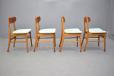 Set of 4 beech and teak dining chairs by Farstrup - view 5