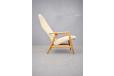 High Back Kontur armchair in original cream upgolstery design by Alf Svensson