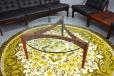 Vintage rosewood coffee table with circular glass top | Svend Ellekaer - view 2
