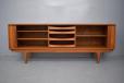 1966 vintage teak sideboard with tambour doors model 156 for sale