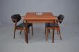 Vintage teak square top dining table with 2 pull out leaves