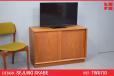 Teak sliding door media cabinet produced by Sejling Skabe - view 1