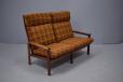 vintage rosewood frame capella sofa designed by Wikkelso 1959