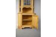 Antique oak corner cabinet with leaded glass door - view 7