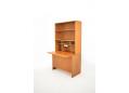 Vintage oak and teak wall unit with writing desk and buolt in light. RY18 & RY15