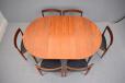 Midcentury teak extendable dining table set made by Frem Rojle - view 4