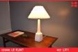Pleated shade Danish table lamp | White ceramic - view 1