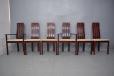 Set of 6 high back rosewood finish dining chairs | Skovby - view 4