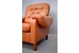 Danish Mobelfabrik vintage orange leather armchair