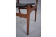set of 4 teak Farstrup Stolefabrik dining chairs with vinyl upholstery