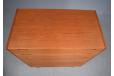 Large chest of 6 drawers in teak with flush face and inset handles designed by Svend Langkilde