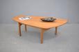 Asymmetric 1950s design solid oak coffee table - view 2