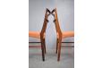 Stunning rosewood used on all chairs. Bernhard Pedersen & son