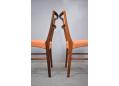 Stunning rosewood used on all chairs. Bernhard Pedersen & son