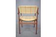 Vintage teak frame armchair with cream upholstery designed by Erik Buch 1956