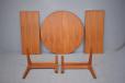 Danish pedistal dining table in teak made by Dyrlund in the 60s 