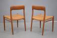 Papercord and teak model 75 dining chair produced by J L Mollers