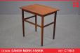 Small teak side table with curved edge by Danish Mobelfabrik - view 1
