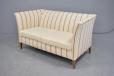 Classic box-frame 2 seat sofa in striped wool upholstery - view 6