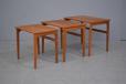 Set of 3 nesting tables in vintage teak - view 4