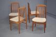 Vintage Danish design set of 4 teak high back dining chairs for sale
