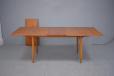 1965 production model AT310 dining table in teak and opak with 2 self stored leaves designed by Hans Wegner