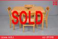 Beech dining table extending with 2 draw leaves | ABJ - view 1