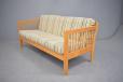 Erik O Jorgensen 2 seat sofa with beech showframe and striped upholstery - view 5