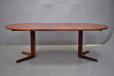rosewood round top dining table with 3 extra leaves produced by Gudme for sale