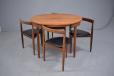 FREM ROJLE produced reound diningtable with 4 thre legged chairs