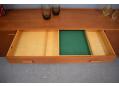 4 central drawers with shallow cutlery holder, one lined with green felt. A standard Danish lining 