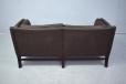 Model 75 2 seater ox leather box frame sofa by Gunnar Grandt