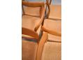 Set of 6 teak framed dining chairs model 75 designed by Niels Moller