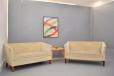 The classic Danish box design 2 seat sofa made by cabinet maker in mid 1950s 