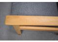 Oak frame 2 seat sofa by Hans Wegner with varnished finish.