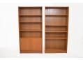 Danish made teak bookcases with adjustable shelving.