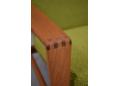 Beautiful teak armrests with visible jointing on the front and real edges