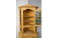 Antique oak corner cabinet with leaded glass door - view 6