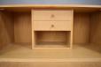 Shallow internal drawers over pen compartment offer lots of storage