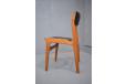 Dyrlund Smith teak frame dining chair in black vinyl upholstery - view 5