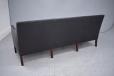 Jacob Kjaer design vintage black leather 3 seat sofa  - view 5