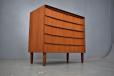 Chest of 5 drawers with carved teak lip handles