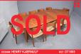 Vintage teak dining table with 3 extra leaves | Henry Kjaernulf design - view 1