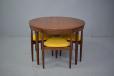 Hans Olsen dining suite with Dinette table and 4 new upholstered chairs