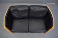 2 Seater black leather sofa with beech frame | Stouby - view 5