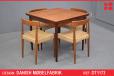 Compact vintage teak dining table with 2 pull-out leaves | Danish Mobelfabrik - view 1