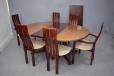Vintage round dining table produced by Skovby