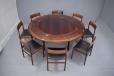 Vintage Danish design 'Flip-Flap' extending dining table in rosewood produced 1960s by Dyrlund Smith
