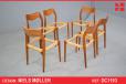 Niels Moller model 71 dining chairs in teak | Set of 6 - view 1