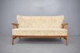 2 Seater oak and teak frame sofa made by Danish cabinetmaker 1950s